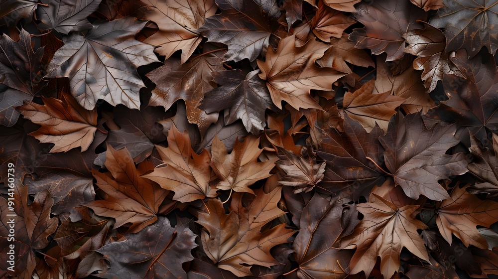 Background of brown dried maple leaves. Background of brown dried maple leaves.