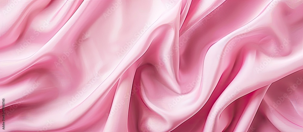 Obraz premium Pink fabric texture background with copy space image