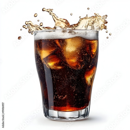 Wallpaper Mural Splashing Soda Liquid Isolated on Transparent Background Torontodigital.ca