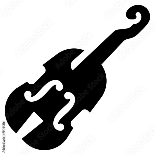 violin or fiddle solid icon