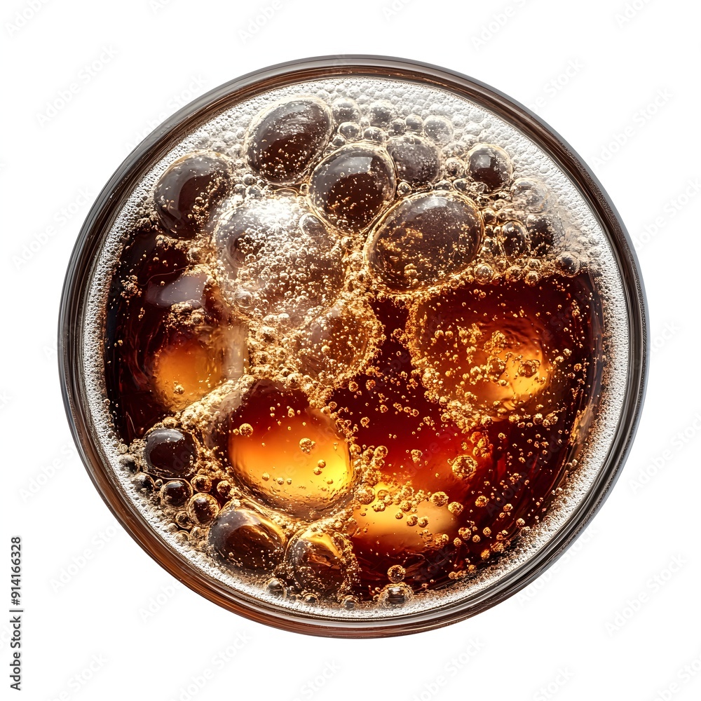 Fizzy Soda Liquid Pouring into Glass with Transparent Background Fizzy Soda Liquid Pouring into Glass with Transparent Background