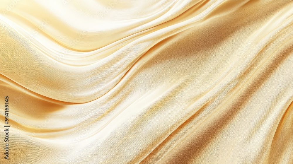 Soft golden waves with a silky texture, creating a luxurious and elegant background. Perfect for fashion and beauty themes. Soft golden waves with a silky texture, creating a luxurious and elegant background. Perfect for fashion and beauty themes.