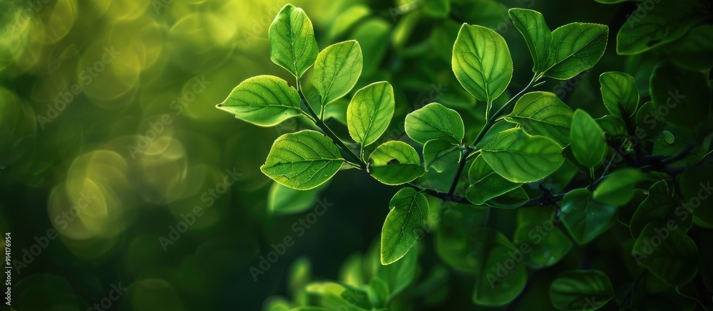 Nature s fresh green leaves shown in an abstract copy space image Nature s fresh green leaves shown in an abstract copy space image