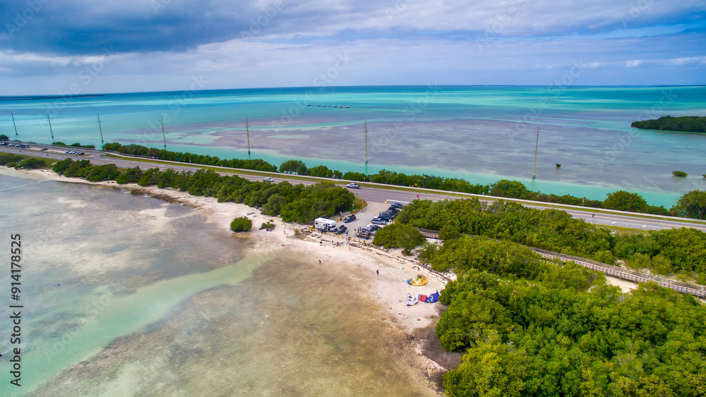 Lower Matecumbe Key, Florida - Panoramic aerial view of the beautiful landscape Lower Matecumbe Key, Florida - Panoramic aerial view of the beautiful landscape