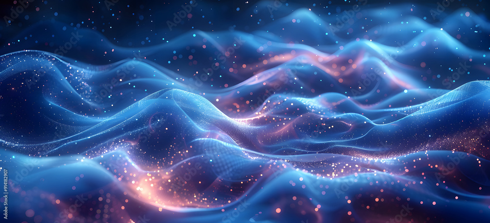 Dark grainy background, glowing blue abstract noise texture shape on black banner poster header backdrop design, copy space design Dark grainy background, glowing blue abstract noise texture shape on black banner poster header backdrop design, copy space design