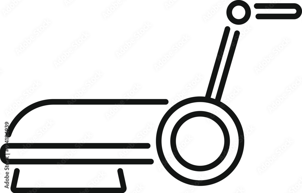 Modern cleaning machine icon with one wheel representing innovative cleaning solutions for home hygiene and floor care Modern cleaning machine icon with one wheel representing innovative cleaning solutions for home hygiene and floor care