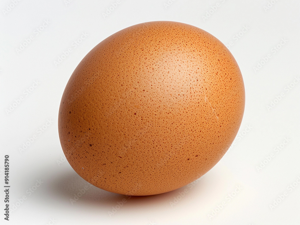 Brown Chicken Egg Positioned on a Neutral Surface Illuminated by Soft Light Brown Chicken Egg Positioned on a Neutral Surface Illuminated by Soft Light