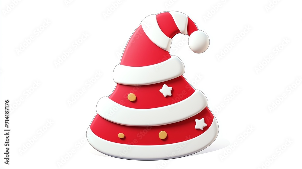 Christmas decorations with red and white ornaments, snowflakes, and fir branches on a white background. Christmas decorations with red and white ornaments, snowflakes, and fir branches on a white background.