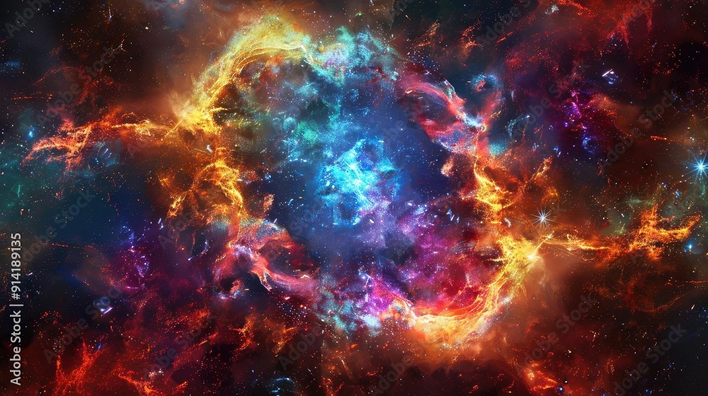 A stunning cosmic scene featuring vibrant colors in a nebula, showcasing the beauty of space and celestial phenomena. A stunning cosmic scene featuring vibrant colors in a nebula, showcasing the beauty of space and celestial phenomena.