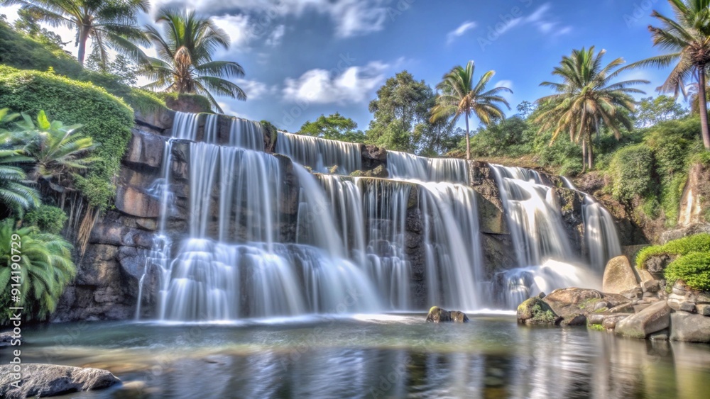 Obraz premium Forest waterfall 