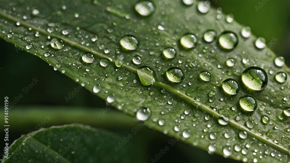leaf with drops leaf with drops