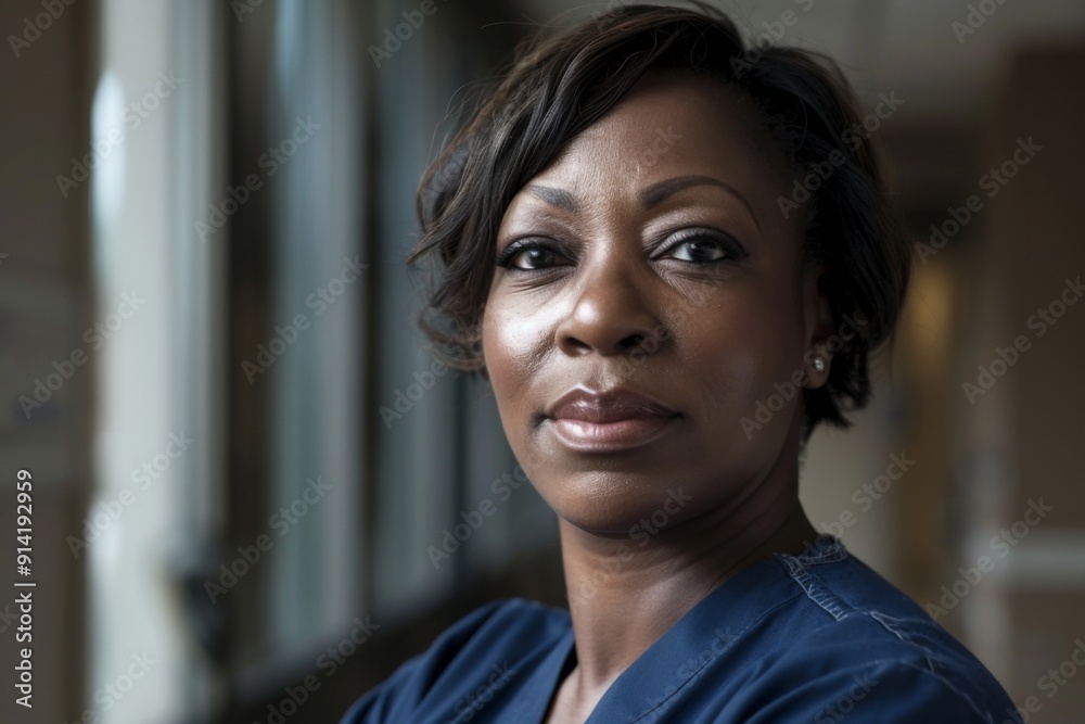 Fototapeta premium Portrait of a middle aged registered nurse