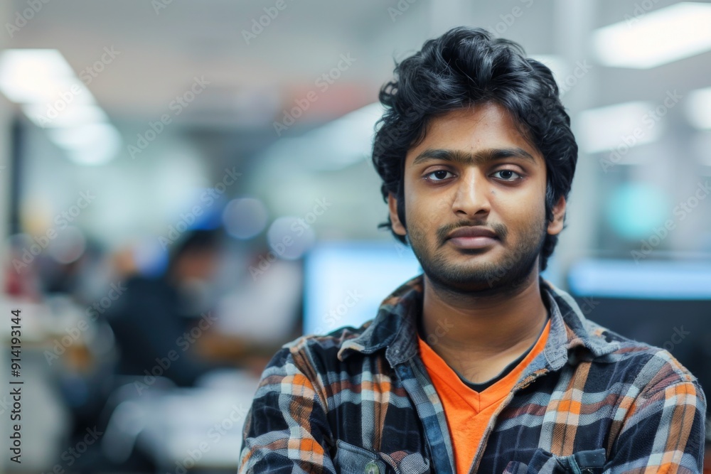 Portrait of a young male software engineer Portrait of a young male software engineer