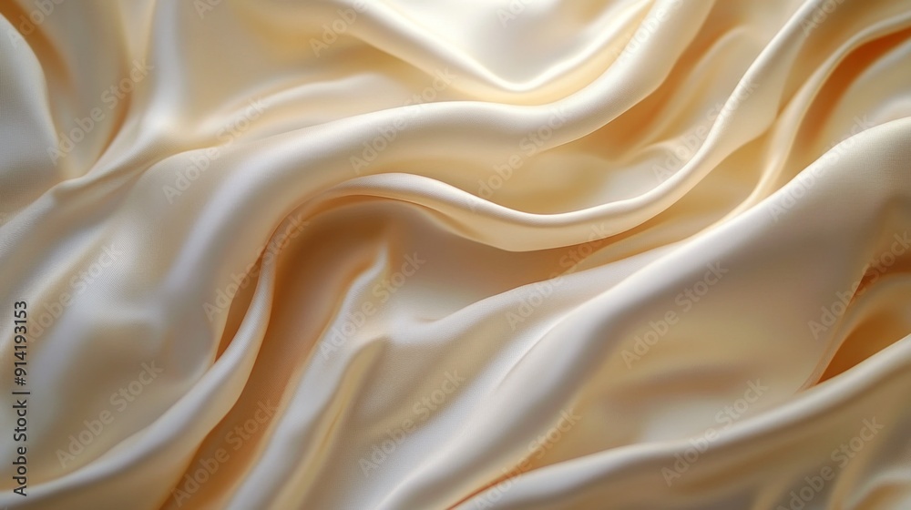Silky, flowing fabric background with elegant, soft folds and a luxurious texture. Silky, flowing fabric background with elegant, soft folds and a luxurious texture.