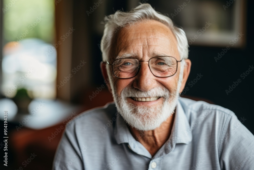 Smiling portrait of a senior Caucasian man in nursing home Smiling portrait of a senior Caucasian man in nursing home