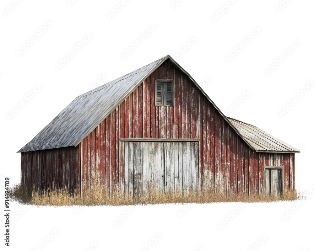 A barn isolated on white transparent background A barn isolated on white transparent background