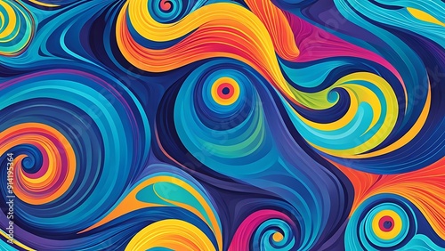 abstract colorful background with circles