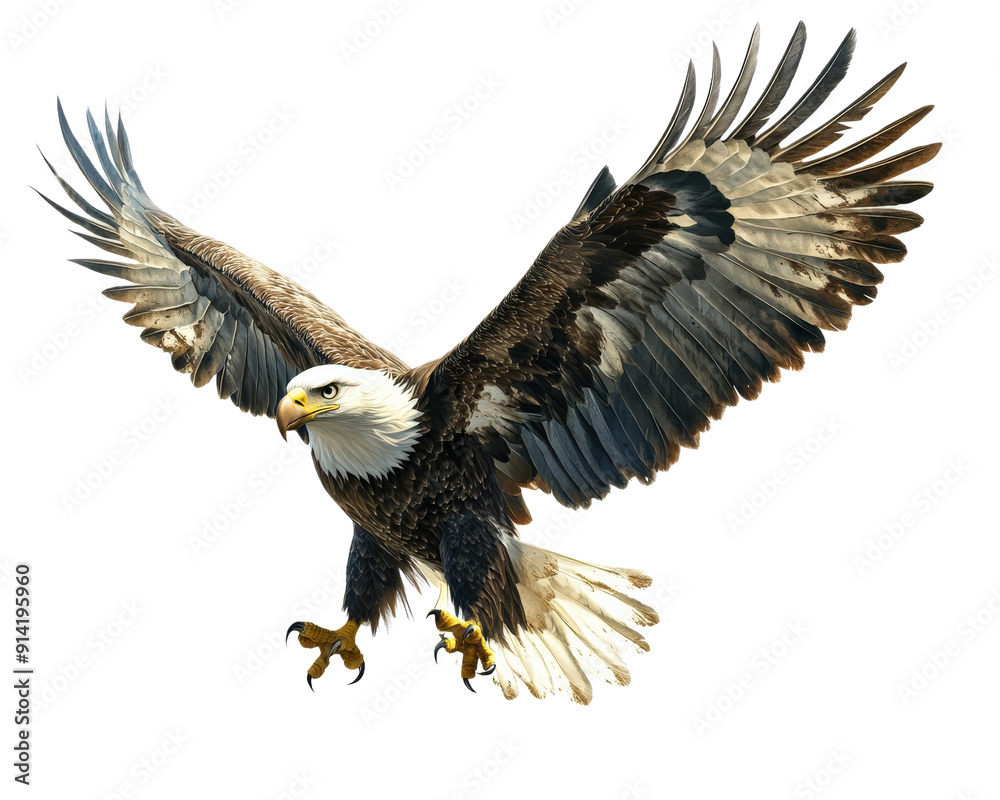 An eagle isolated on white transparent background An eagle isolated on white transparent background