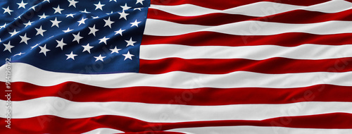 American Wave Flag Background. USA