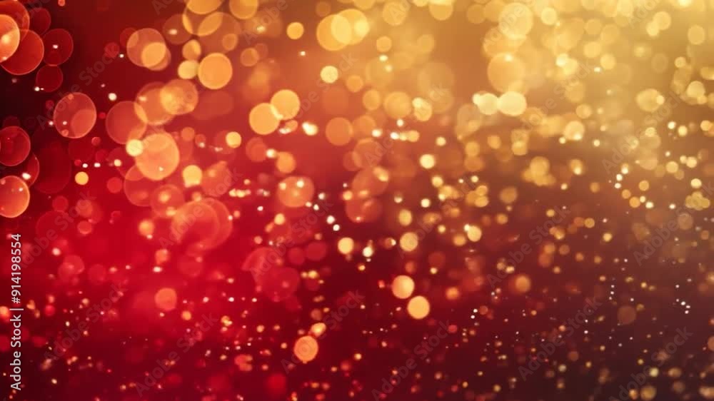 Abstract blurred glittering shine background with red and gold bokeh. Perfect elegant, glamorous, magical, celebration, festive background for any occasion Abstract blurred glittering shine background with red and gold bokeh. Perfect elegant, glamorous, magical, celebration, festive background for any occasion