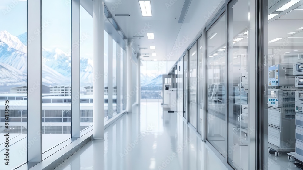 A landscape of medicine and science, where healthcare innovations stretch as far as the eye can see, A landscape of medicine and science, where healthcare innovations stretch as far as the eye can see,