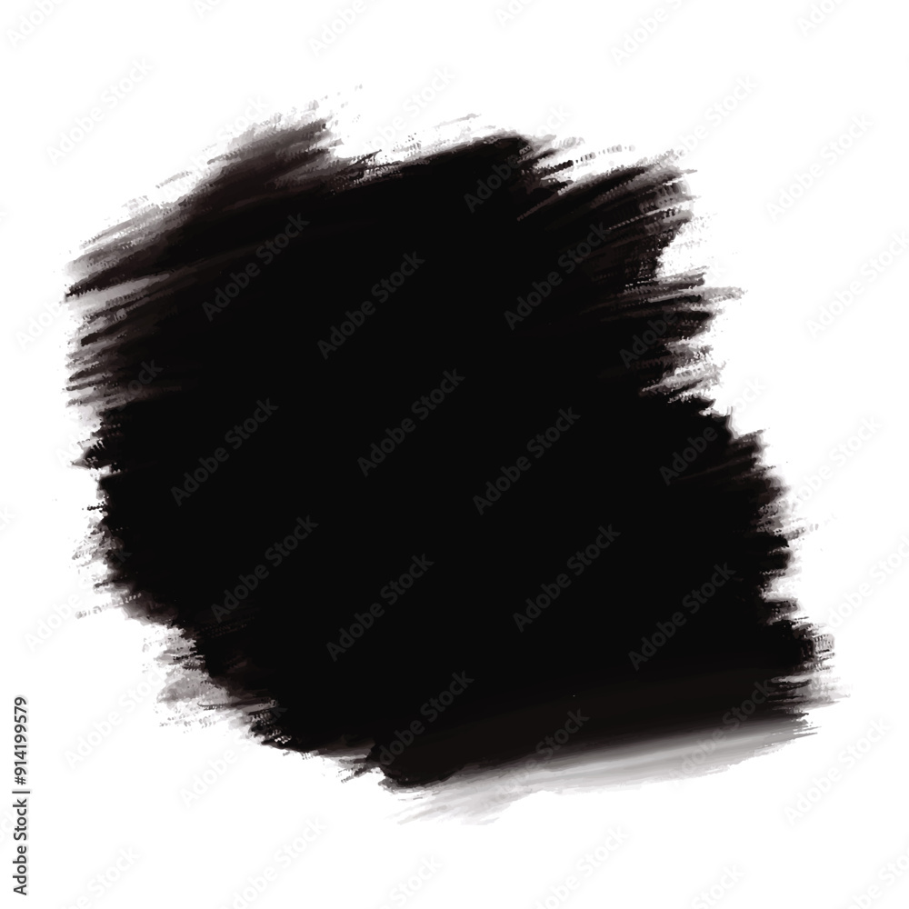 Modern dark black watercolor brush stroke on white background Modern dark black watercolor brush stroke on white background