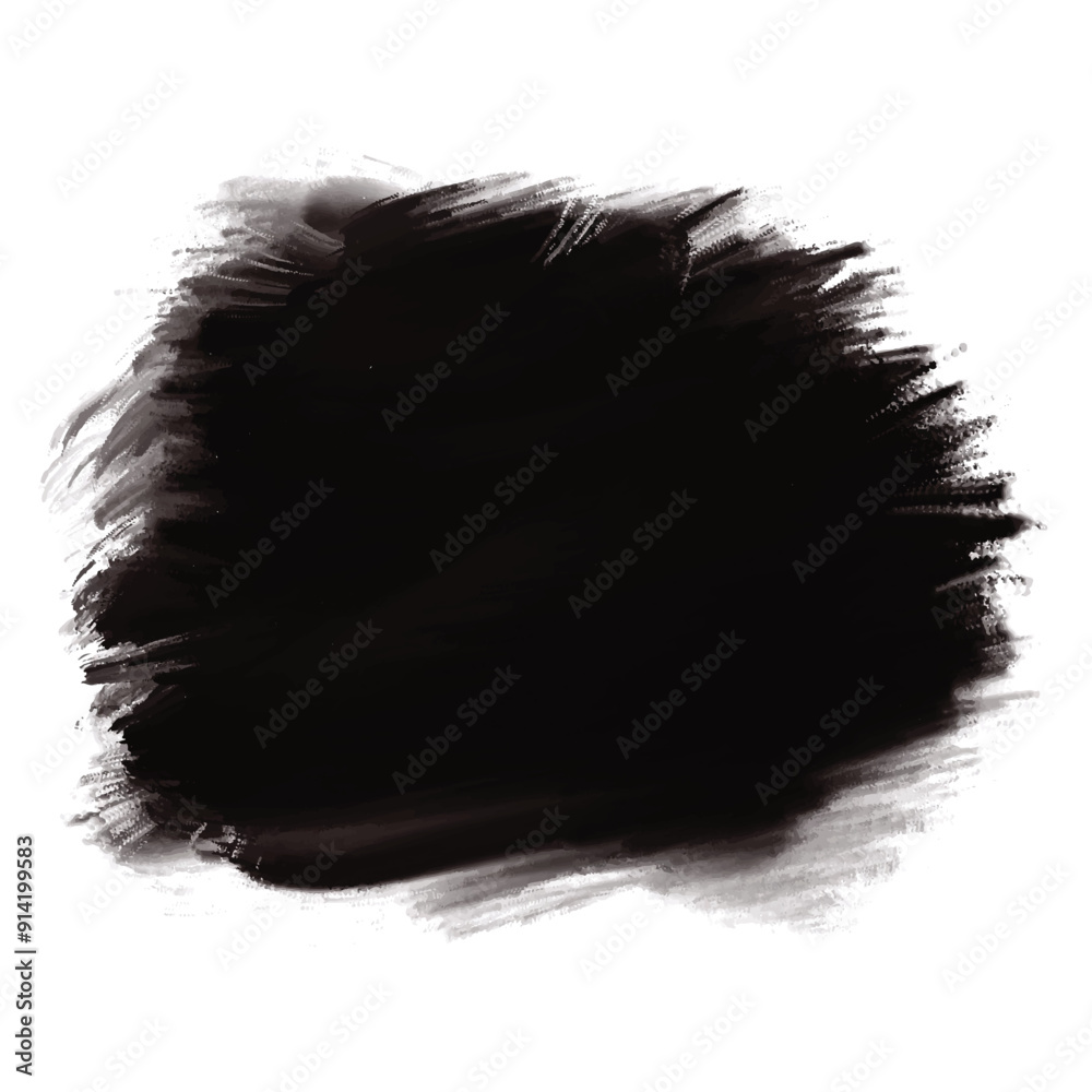 Modern dark black watercolor brush stroke on white background Modern dark black watercolor brush stroke on white background