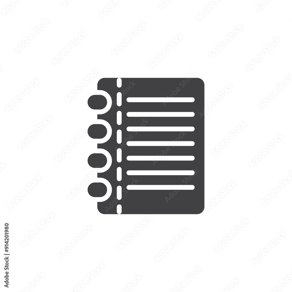 Notebook vector icon Notebook vector icon