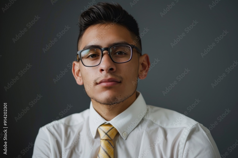 Portrait of a young male accountant Portrait of a young male accountant