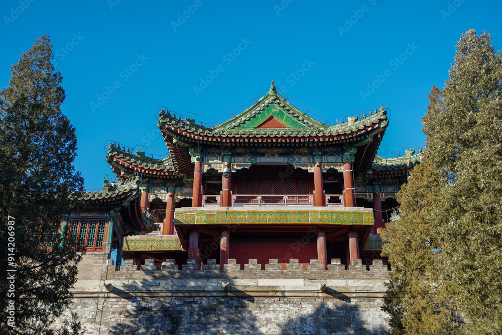 Architectural Scenery of Wenchang Pavilion in Summer Palace. Architectural Scenery of Wenchang Pavilion in Summer Palace.