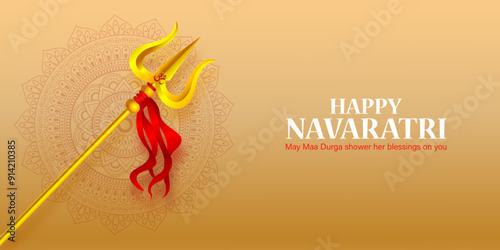 Vector illustration of Happy Navratri social media feed template