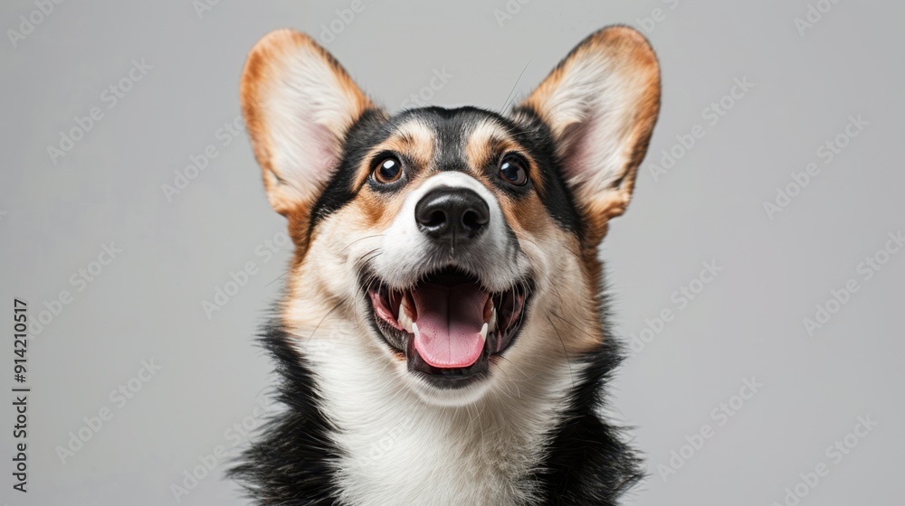 The happy corgi dog The happy corgi dog