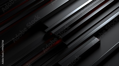 Abstract black and red geometric background.