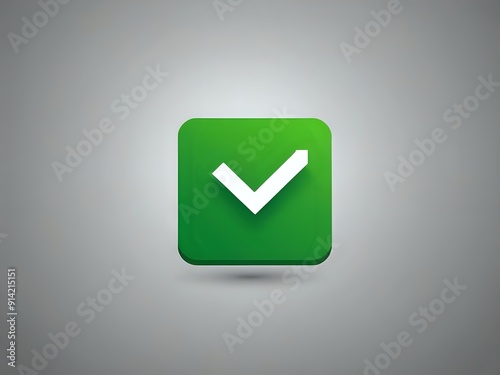 Wallpaper Mural Green check mark button on a gray background. Torontodigital.ca