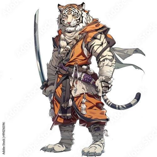 Anime Tiger Warrior