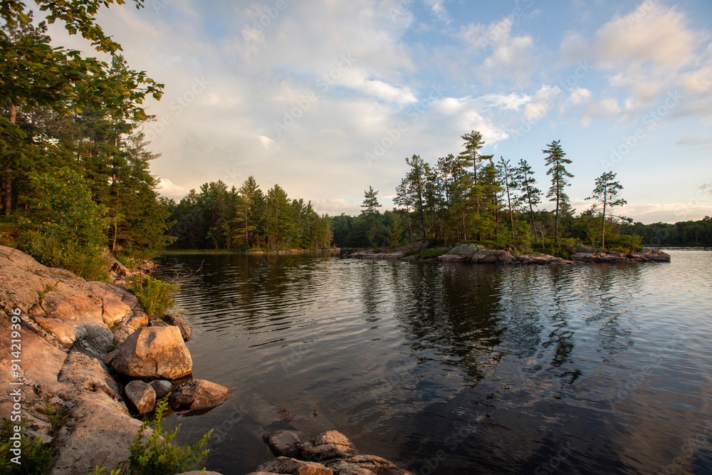 Sunset over a lake in northern Ontario. Sunset over a lake in northern Ontario.