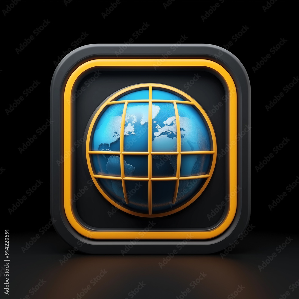 web 3d render icon web 3d render icon