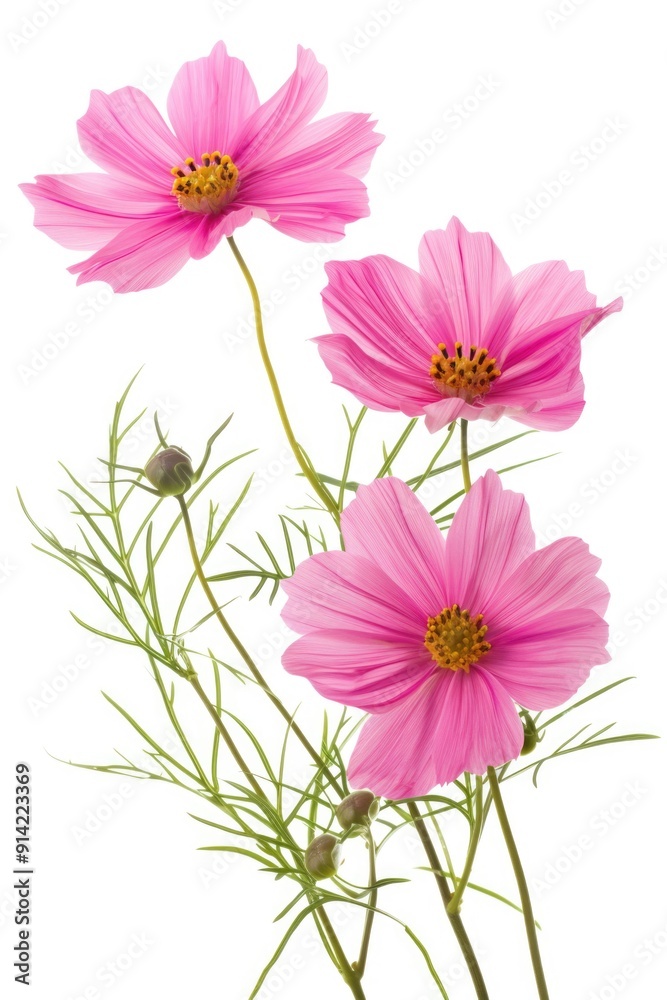 Close-up of pink flowers in a clear glass vase Close-up of pink flowers in a clear glass vase