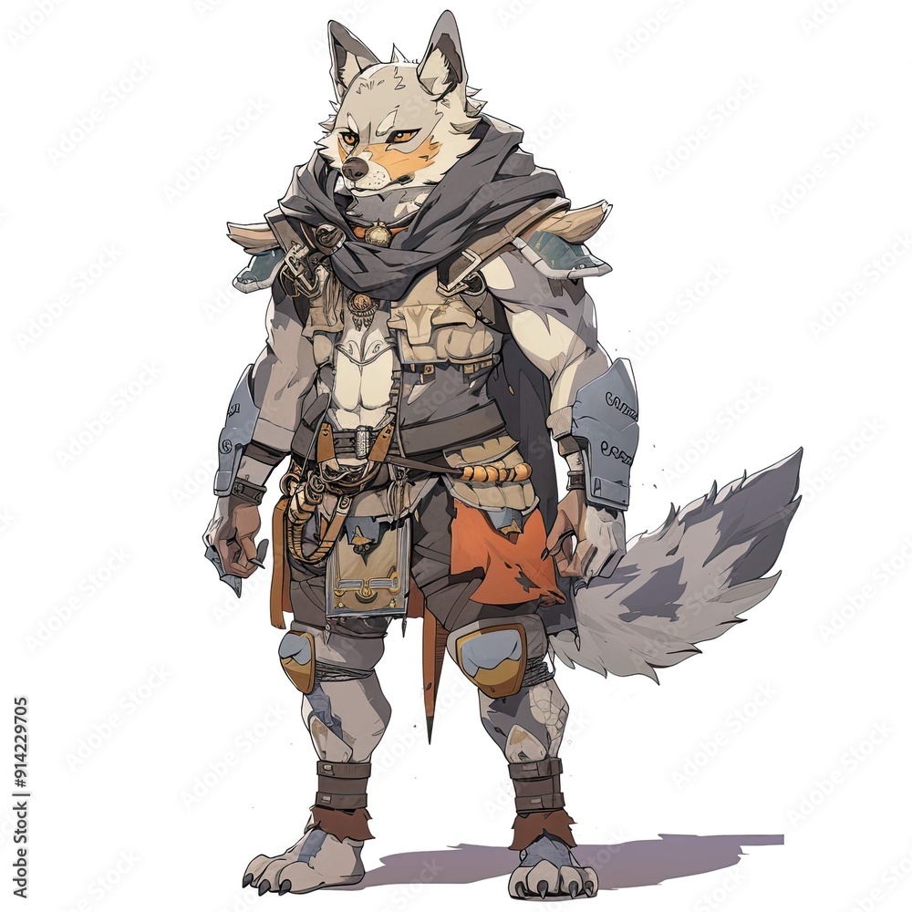 Anime Dog Warrior. AI generated art illustration. Anime Dog Warrior. AI generated art illustration.