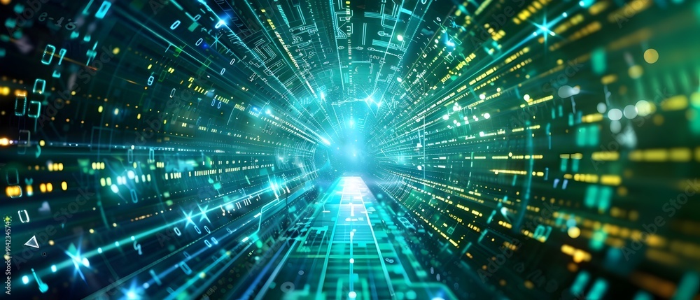 Abstract Digital Tunnel. Abstract Digital Tunnel.