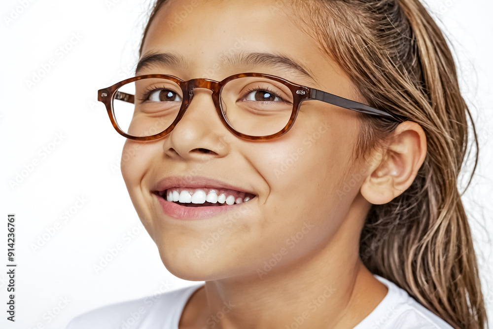 Portrait of a happy young girl with glasses Portrait of a happy young girl with glasses