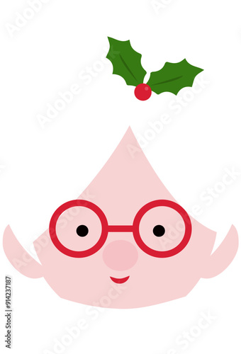 Mrs Claus head flat vector.
Cute Mrs Claus face flat svg.
Isolated Christmas santa claus wife head illustration. 