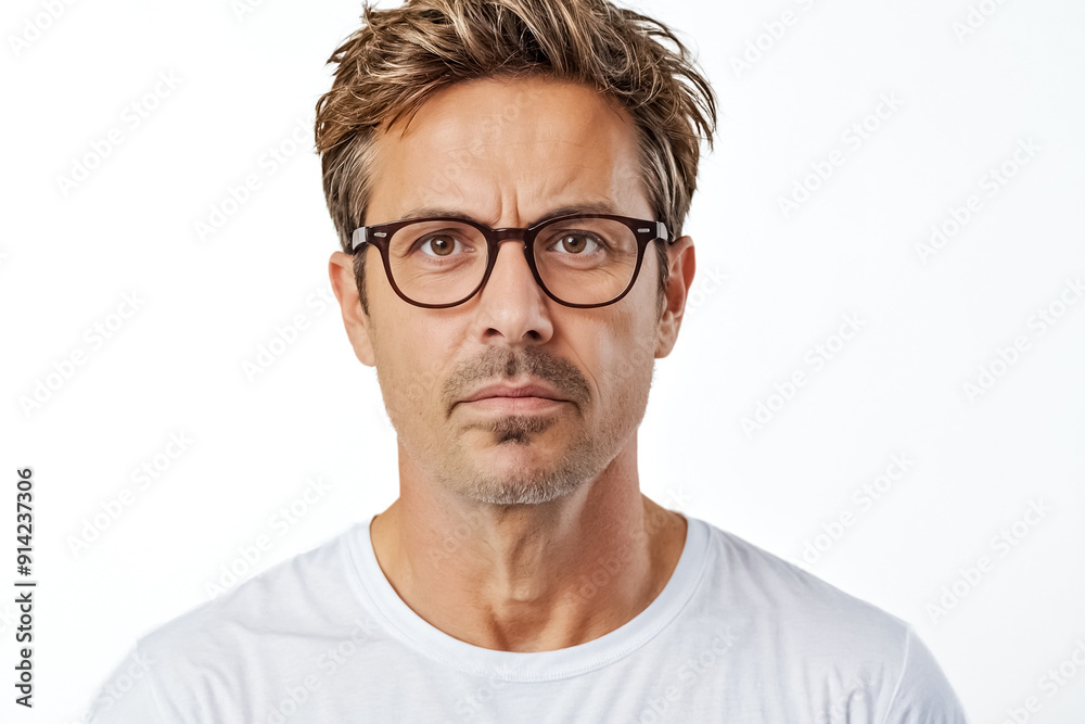 Skeptical Man With Glasses Skeptical Man With Glasses