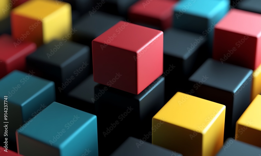 Abstract Colorful Cubes Pattern Background. Abstract Colorful Cubes Pattern Background.