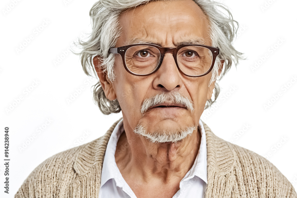 Close-up portrait of a thoughtful senior man Close-up portrait of a thoughtful senior man