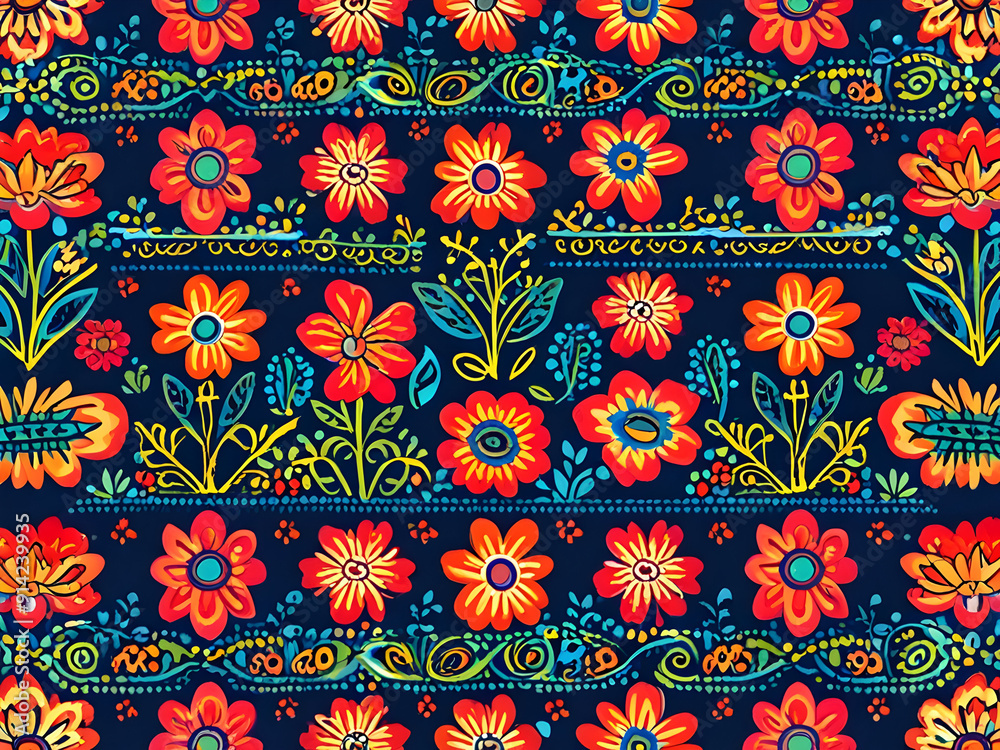 seamless pattern with flowers,Ai generated seamless pattern with flowers,Ai generated