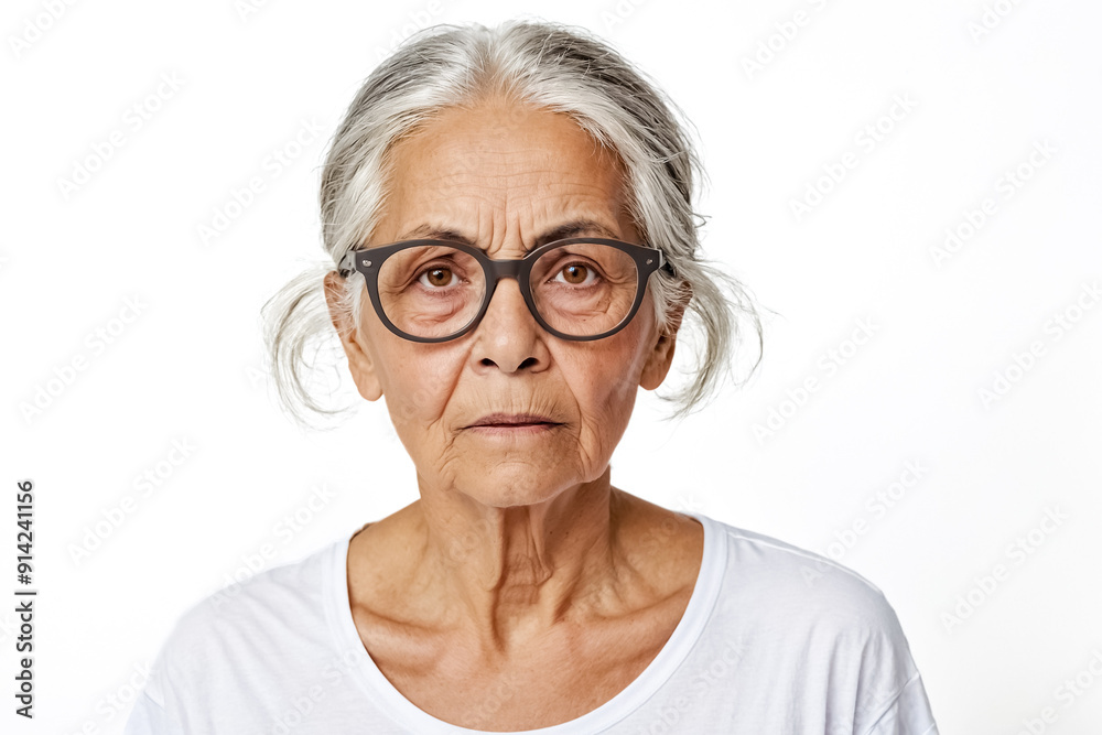 Portrait of a mature woman with serious expression Portrait of a mature woman with serious expression