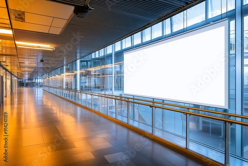 For use with advertising concept displays, this is a mockup of a blank billboard, with a wooden wall and metal frame. 3D rendering. photo