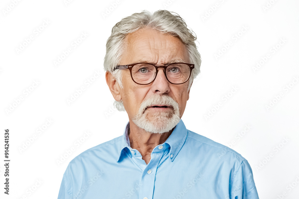Portrait of a thoughtful senior man with a white beard Portrait of a thoughtful senior man with a white beard