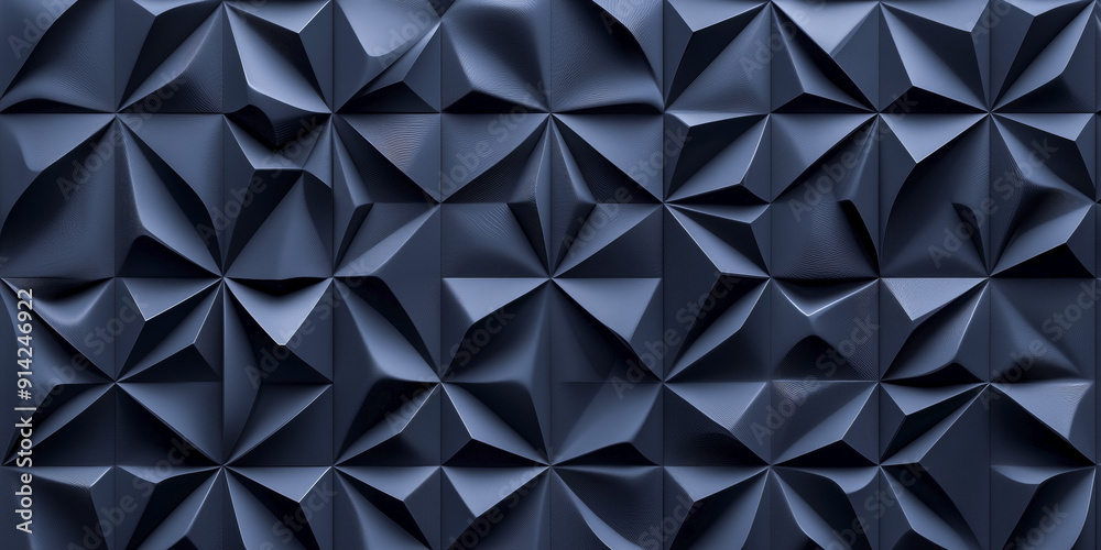 Dark blue triangles dance in a shaded abstract geometric pattern. Dark blue triangles dance in a shaded abstract geometric pattern.